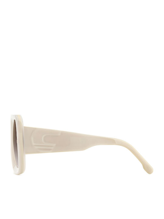 Carrera Ochelari De Soare Unisex Cu Ramă Bej Din Plastic Și Lentile Gri Degrade FLAGLAB 18 SZJ/YK