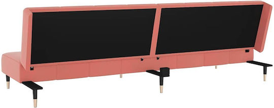Двуместен Диван Спалня Кадифен Розов 200x84.5x69см