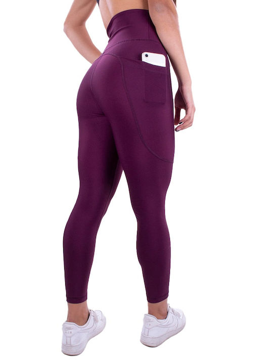 Axidwear Women's Legging High Waisted & Push Up Purple