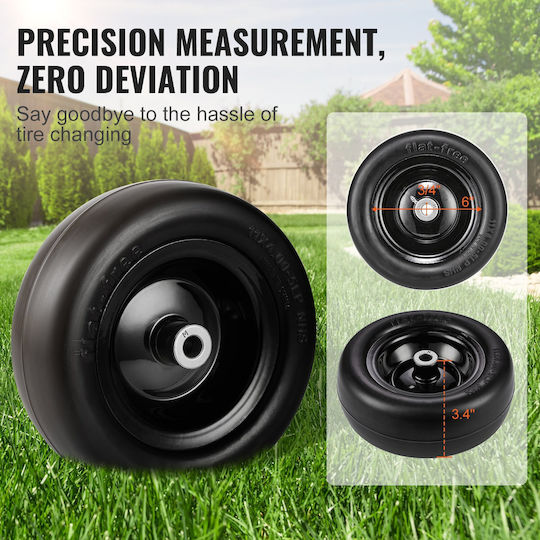 Ελαστικά Vevor Lan Mower Tires Rim 11x4-7" Tubeless Tractor Tires 2-pack Tire Wheel Assemby Flat-free Tire Pu 3 4" Centered Hub 3/4" Bushing Size 20 Pcs Adapters Riding Mowers Lawn Tractors