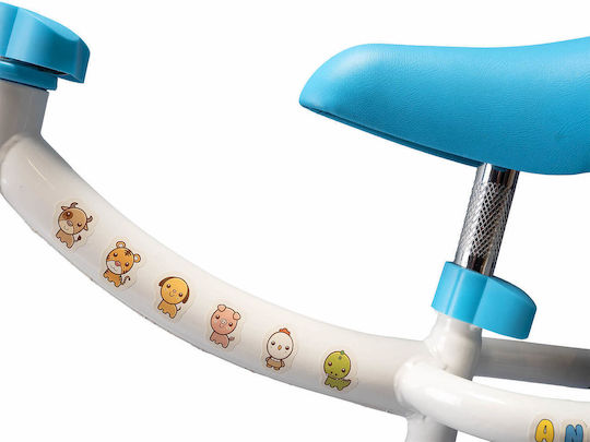 Action One Kids Balance Bike Baby Bliss 10 Inch Reversible Frame Stickers Included White