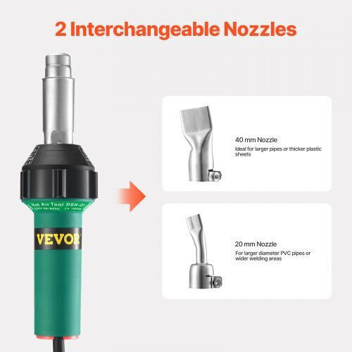 Vevor Πλαστικός Συγκολλητής Θερμού Αέρα 1600w 5 Αξεσουάρ Pvcbrrjtzwgj2xmi1v2