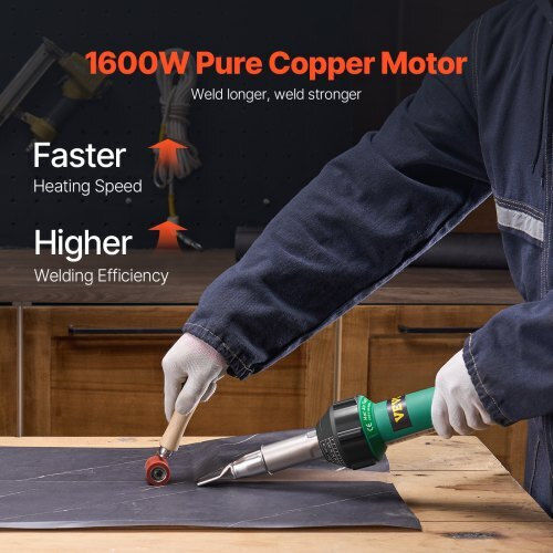 Vevor Πλαστικός Συγκολλητής Θερμού Αέρα 1600w 5 Αξεσουάρ Pvcbrrjtzwgj2xmi1v2
