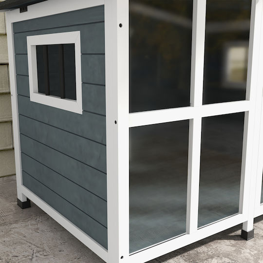 Pawhut Dog House Outdoor Gray 101x66.5x70.5cm