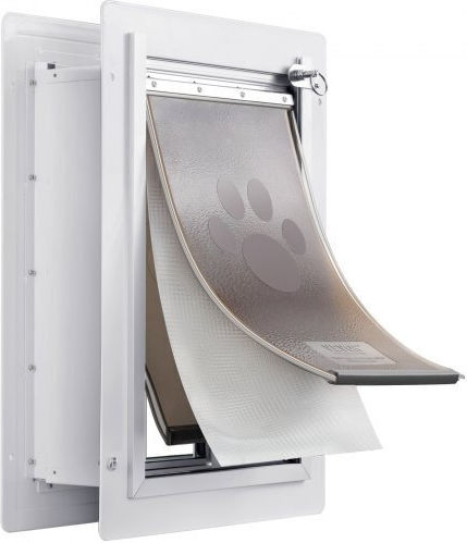 Vevor Metallisches Hundetür 41,28x41,28x41,28cm Weiß
