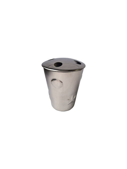 Metal Bathroom Accessory Set Silver