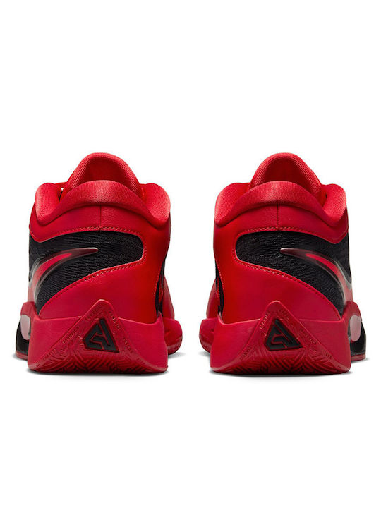 Giannis Freak 6 Low Basketball Shoes Black / University Red