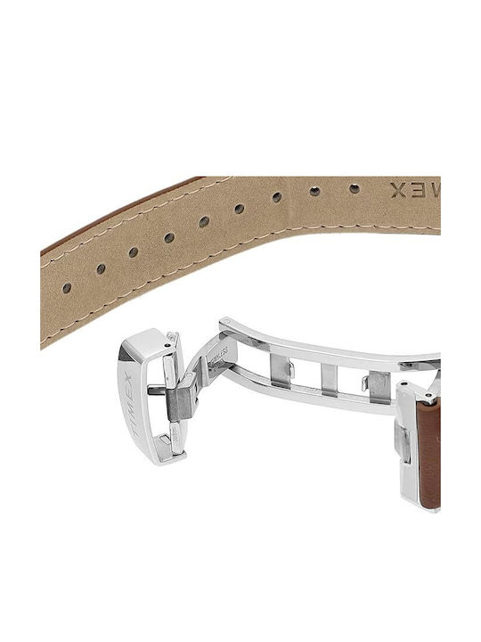 Timex Easy Reader Ceas Bărbătesc 38mm Baterie cu Maro Curea din Piele