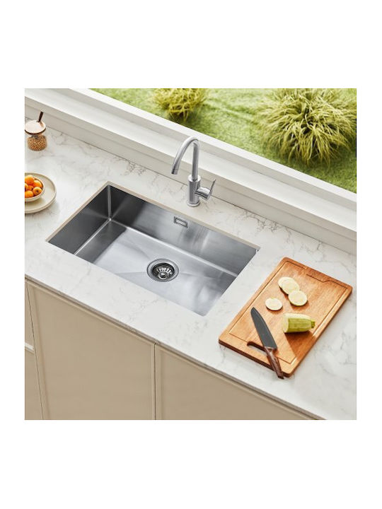 Vevor Υποκαθήμενος Νεροχύτης Inox Μ70xΠ43cm Ασημί