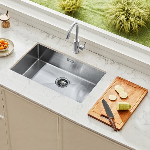 Vevor Υποκαθήμενος Νεροχύτης Inox Μ76xΠ43cm Ασημί