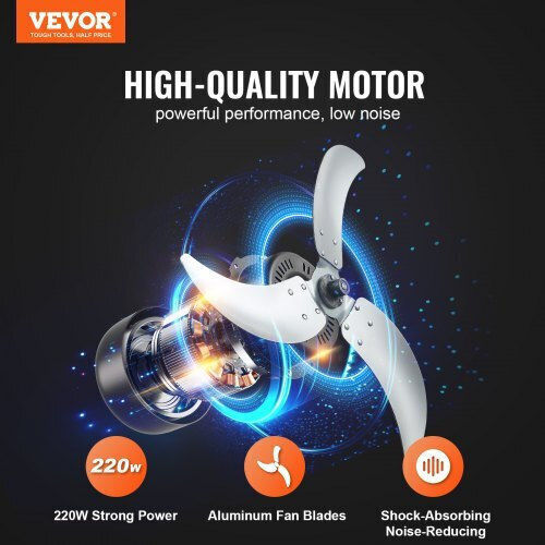 Vevor GYLSFS30YCACB1SPBV2 Επαγγελματικός Ανεμιστήρας Δαπέδου 220W Διαμέτρου 76.2cm