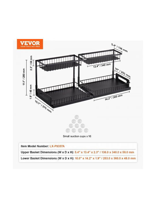 Vevor Επιτραπέζια Βάση 27.178x36.068εκ. 2τμχ