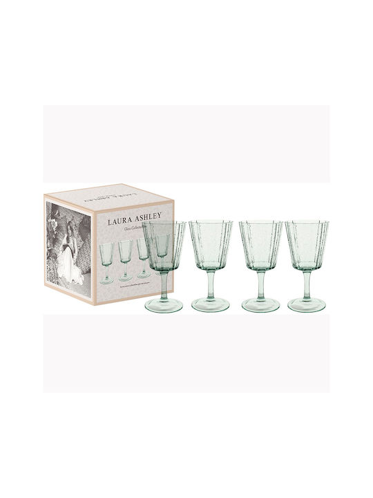Laura Ashley Set Gläser für Weißwein aus Glas Green Mit Stiel 27ml 4Stück