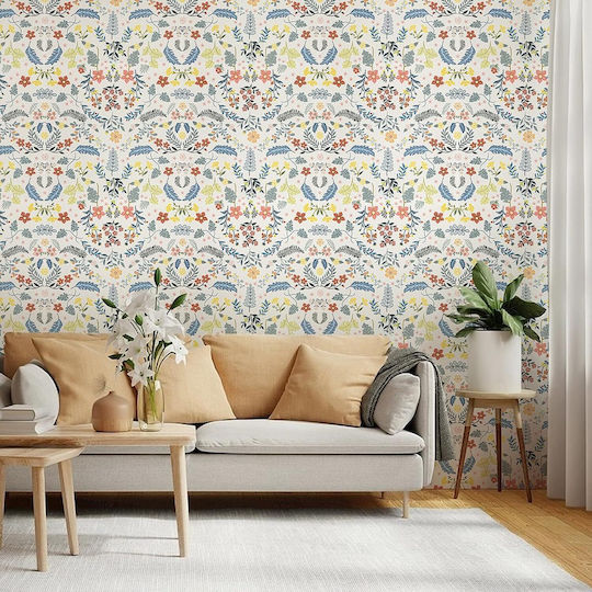 Selbstklebende Tapete Möbelabdeckung Wasserdicht 44x300cm Vintage Blumen