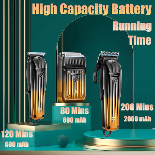 VGR Rechargeable Hair Clipper Set Yellow V-644