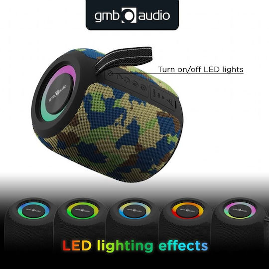 Gembird Bluetooth Speaker 8W with Radio and Battery Life up to 4 hours Multicolour SPK-BT-LED-05-CM