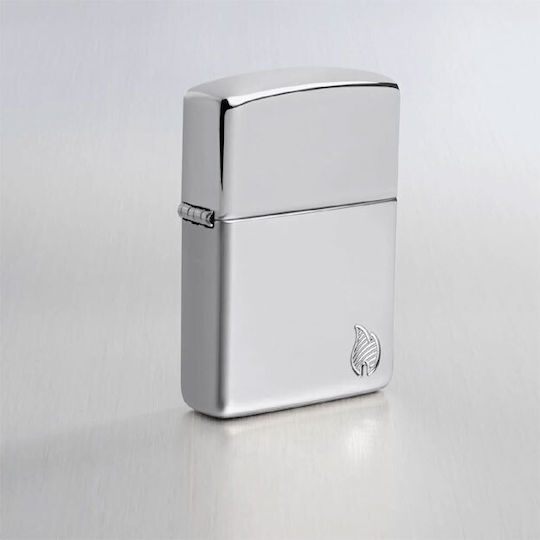 Zippo Armor High Polish Chrome Flame Αναπτήρας Φλόγας σε Χρυσό χρώμα