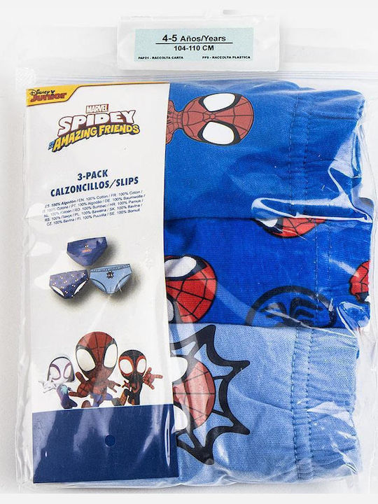 Disney Spiderman Σετ Παιδικά Βρακάκια Πολύχρωμο 3τμχ