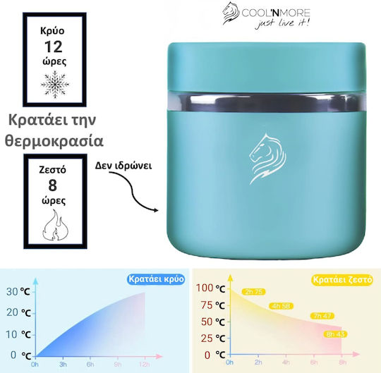 Cool'NMore Кутия за обяд Термос Inox Light Blue 600мл 1бр