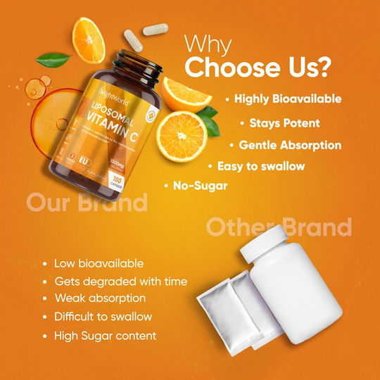 WeightWorld Liposomal Vitamin C Витамин за Кожата & Антиоксидантно действие 1000мг 180 капси