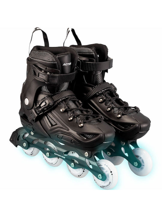Action One Adult Adjustable Inline Roller All Black Size L 41-44