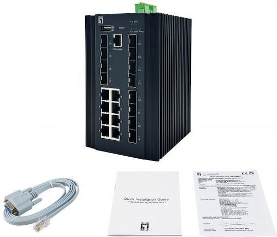 Level One IGU-2072 Managed L2 Switch με 8 Θύρες Gigabit (1Gbps) Ethernet και 12 SFP Θύρες