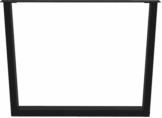vidaXL Metallic Furniture Leg 2 Pieces Suitable for Table / Coffee Table / Office 100x72cm Black