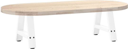 vidaXL Metallic Furniture Foot 2 Pieces Suitable for Table / Coffee Table 30x30cm White