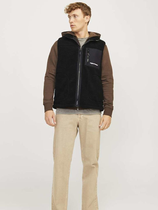 Ärmellos Winter Jacke Winddicht Black