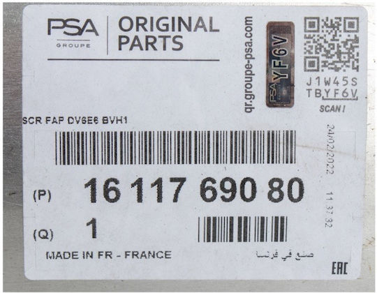 Genuine Particulate Filter Dpf C3 2 3 C4 Cactus 208 301 2008 1.6 Bluehdi-1611769080