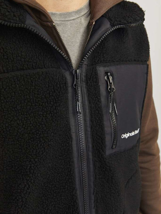 Ärmellos Winter Jacke Winddicht Black