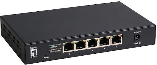 Level One GEU-0525 Unmanaged L2 Switch με 5 Θύρες Ethernet