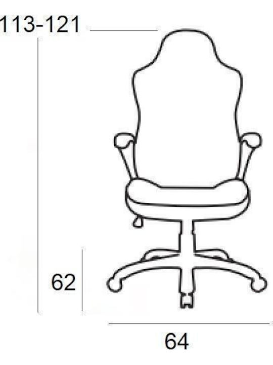 Zita Plus A6060 Artificial Leather Gaming Chair with Footrest Black