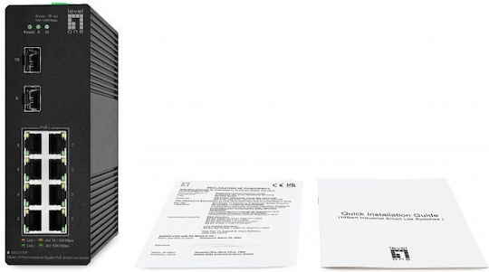 Level One IGS-2110P Unmanaged L2 PoE+ Switch με 8 Θύρες Gigabit (1Gbps) Ethernet και 2 SFP Θύρες