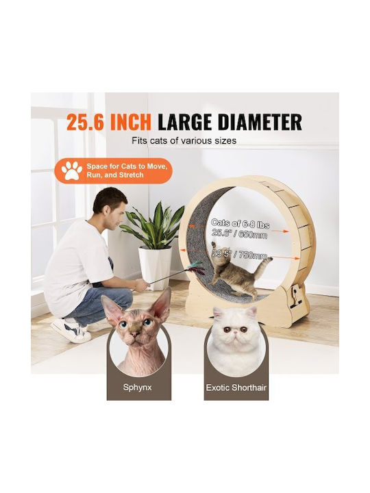 Голямо колело за упражнения за котки Vevor 29.5" за вътрешни котки Mzmpbjymsmdbzft86v0