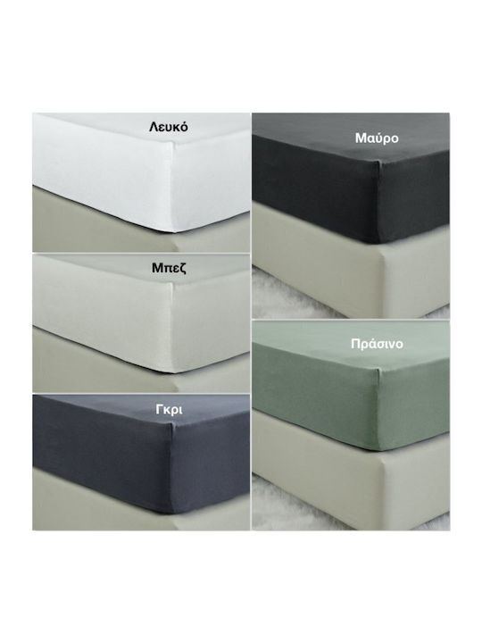 Nima Sheet Super-Double with Elastic 160x200+40cm. Tender Oat Beige