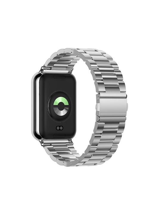 Λουράκι Ανοξείδωτο Ατσάλι Ασημί (Xiaomi Smart Band 9 Pro, Xiaomi Smart Band 8 Pro)