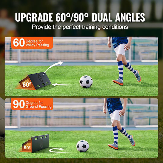 Vevor 40"x12" Soccer Rebounder Board Φορητός Τοίχος Ποδοσφαίρου 2 Γωνίες Rebound