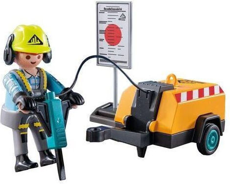 Playmobil Екшън герои Работник с компресор за 4-10 години