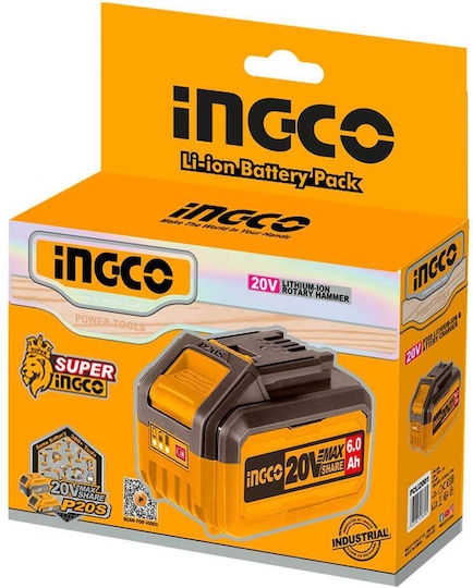 Ingco Батерия за Инструменти Литиеви 20V с Капацитет 6Ах