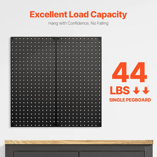 Panouri Metalice Vevor pentru Pegboard 2 Panouri 32" X 16" Organizator de Perete pentru Unelte de Garaj