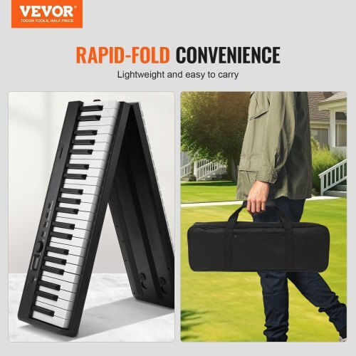 Vevor Electric Stage Piano ZDSMGQ88JHSWE2MGMV9 Set with 88 Weighted Keys Built-in Speakers and Connection with Headphones Black