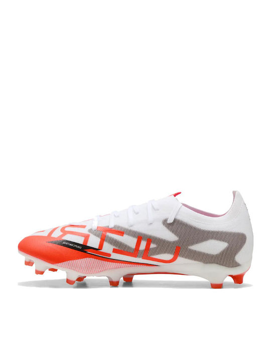 PUMA Ultra 5 Match Ποδοσφαιρικά Παπούτσια με Τάπες FG/AG Λευκά