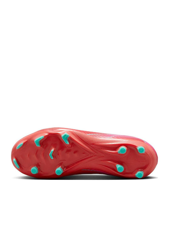 Mercurial Superfly 10 Academy Kids Molded Soccer Shoes with Sock without Laces Red