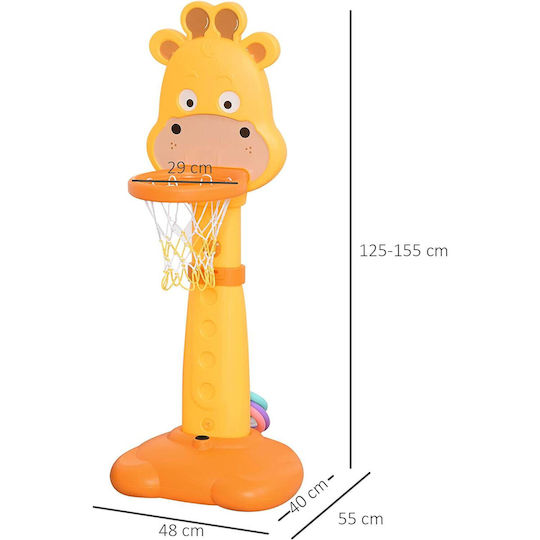 Set de Baschet Multifuncțional pentru Copii Girafă 126-156 Cm