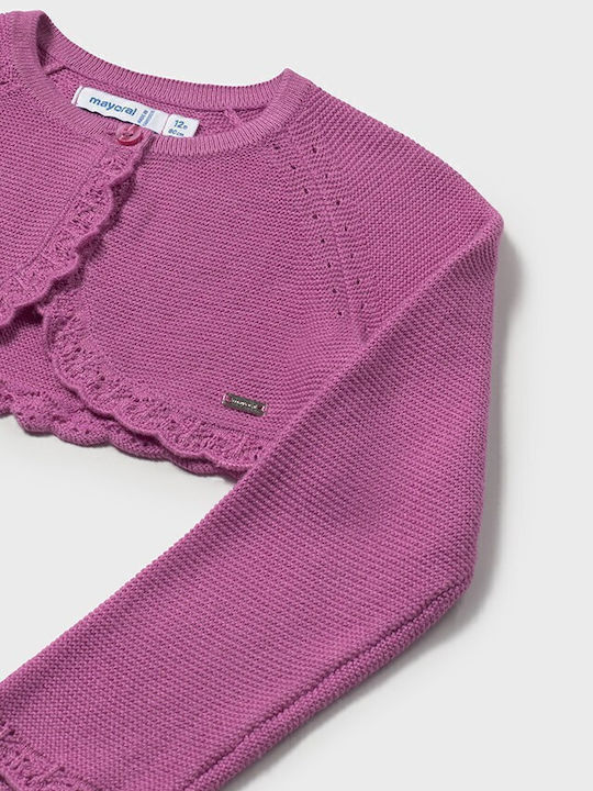 Kids Bolero Knitted Orchid