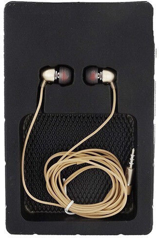 Treqa In-Ear Freisprecheinrichtung Kopfhörer mit Stecker 3.5mm Gold