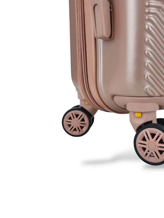 Playful Bags Valize de Călătorie Dure Roz/Aur cu 4 roți Set 2buc & Rucsac