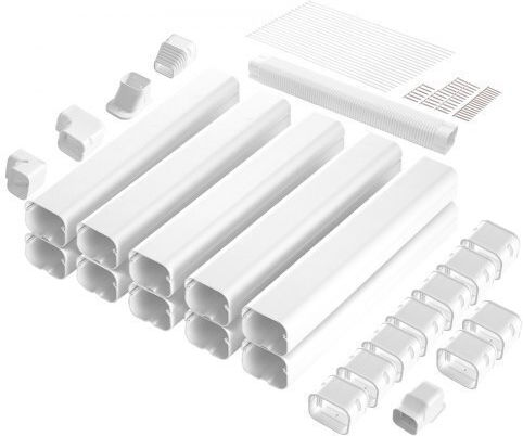 Vevor Mini-Split-Leitungsabdeckung 76,2 mm x 5400 mm Weiß Einfache Installation Überstreichbar Bsksqftskdgxb3x6av0