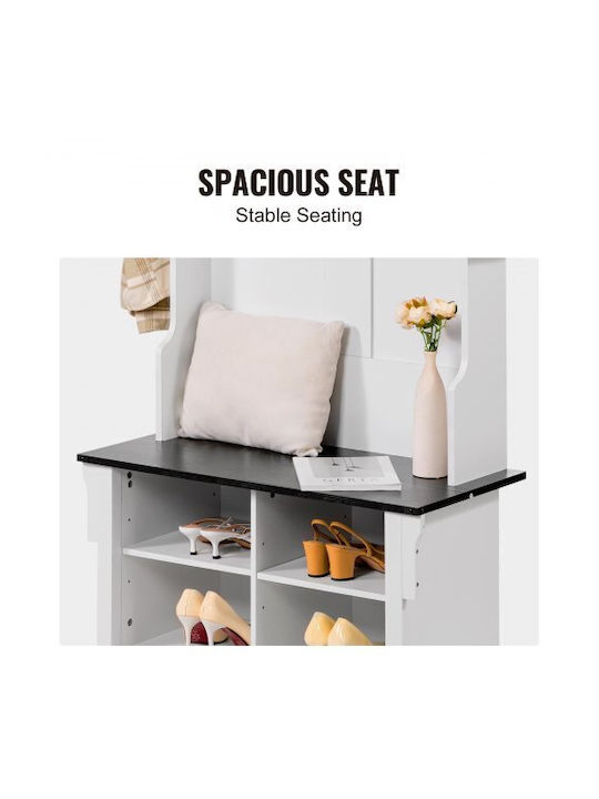 Mobilier de Intrare cu Cuier / Dulap pentru Pantofi & Bancă 81.8x40x172cm